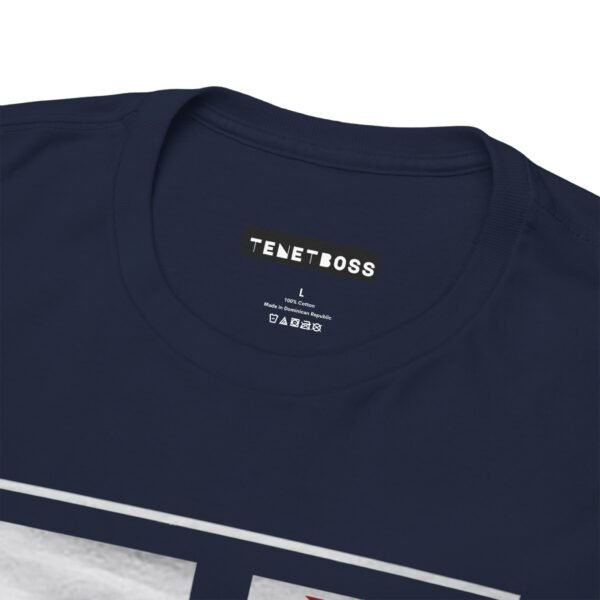 Bold Unisex Heavy Cotton Tee with Star & Stripes Design - Image 4
