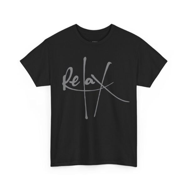 Relax Unisex Heavy Cotton Tee - Comfortable Casual Wear for Stress Relief - Image 2