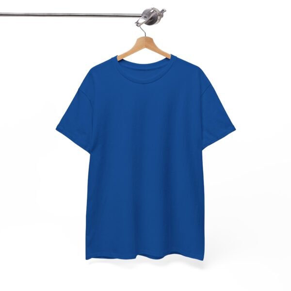 Bold Blue Unisex Heavy Cotton Tee - Comfortable Everyday Wear - Image 4