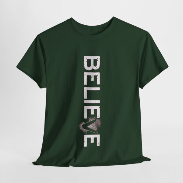 Believe Unisex Heavy Cotton Tee - Inspirational Graphic T-Shirt - Image 12