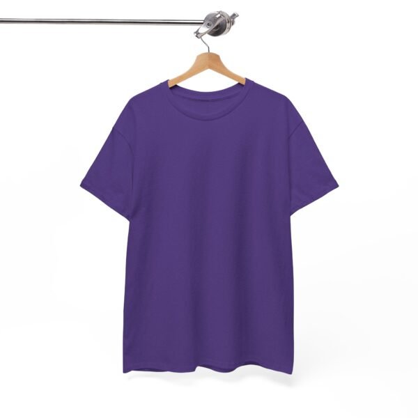 Unisex Heavy Cotton Tee - Comfortable Everyday Wear in Vibrant Purple - Image 4