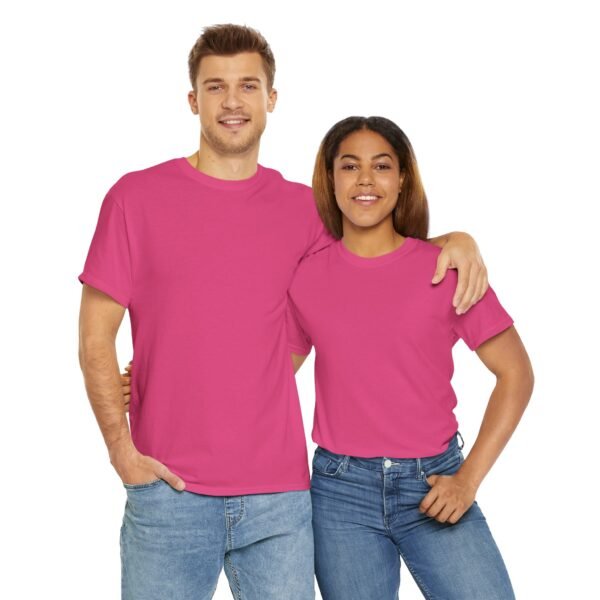 Comfortable Unisex Heavy Cotton Tee in Soft Pink - Casual Everyday Wear - Image 11