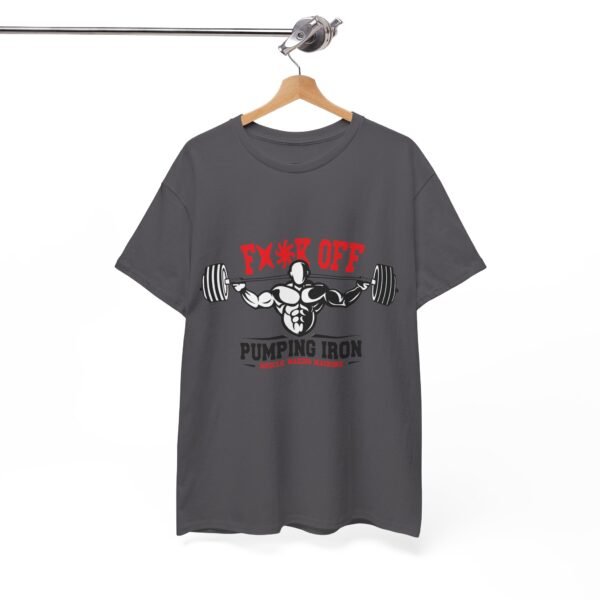 Unisex Heavy Cotton Tee - 'Fx Off Pumping Iron' Workout Shirt - Image 4