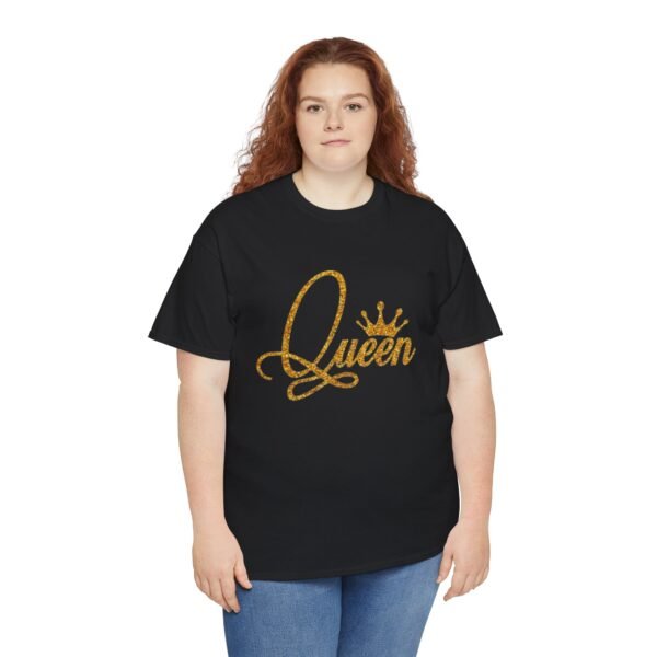 Queen Glitter Unisex Heavy Cotton Tee - Stylish Graphic Shirt for Confident Women - Image 9