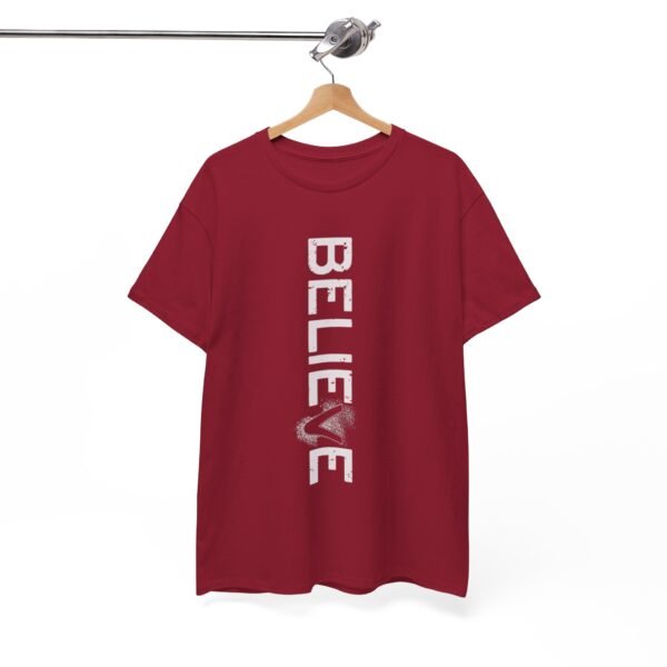 Believe Unisex Heavy Cotton Tee - Inspirational Graphic T-Shirt - Image 23
