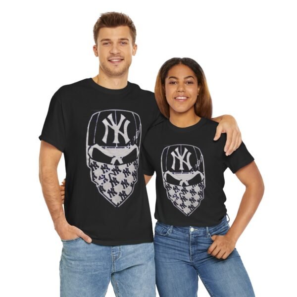Unisex Heavy Cotton Tee - Urban Style NY Cap with Bandana Graphic - Image 9
