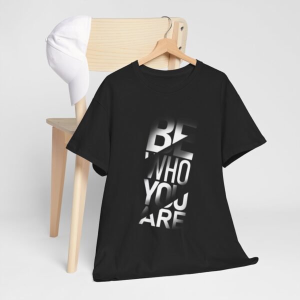 Inspirational Unisex Heavy Cotton Tee - 'Be Who You Are' - Image 5